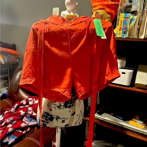 Mari Petite Size PS Belted Soft Peach Shorts - Picture 6 of 6